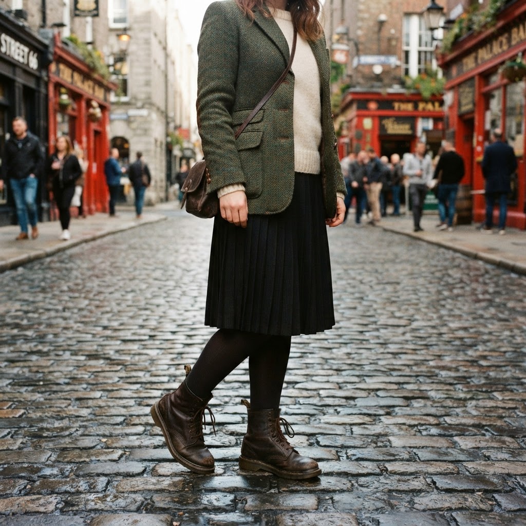 Focus on tactile textures like tweed to elevate your winter street style.