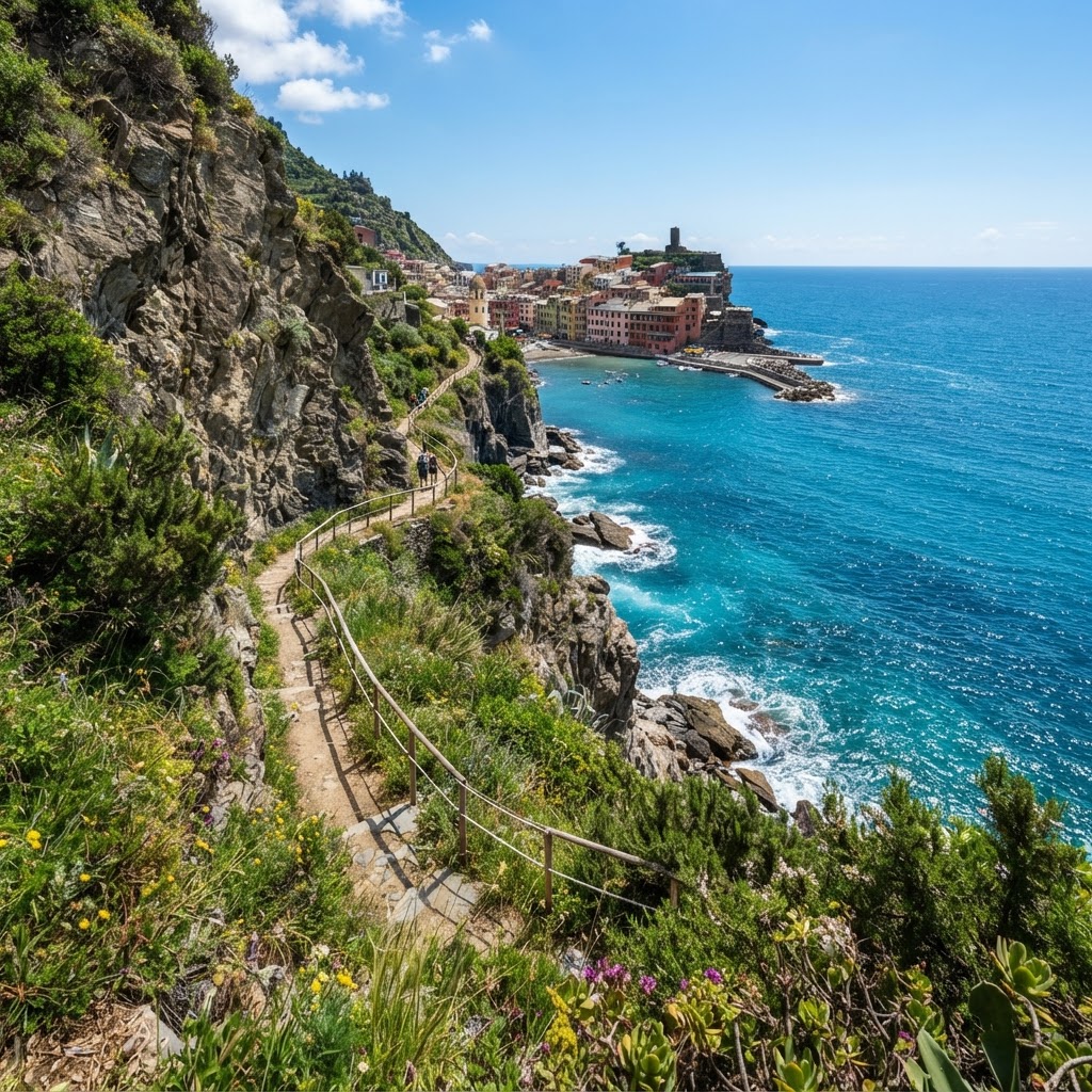 The scenic Cami de Ronda coastal path winding along the cliffs.