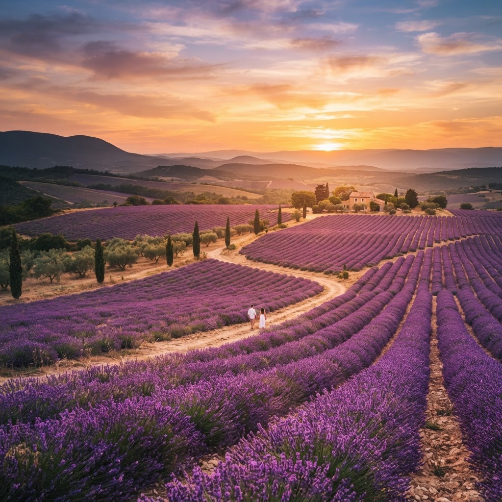 The inspiration behind the patterns: The iconic Provence horizon.