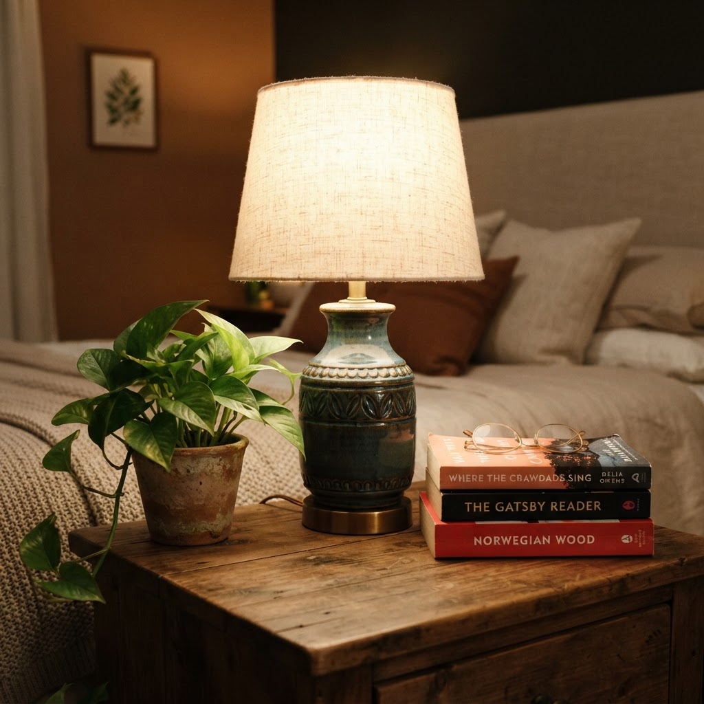 Simple, curated lighting choices create the perfect bedroom sanctuary.