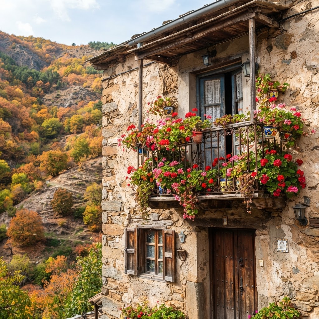 Traditional architecture shines in the soft, natural light of the fall.