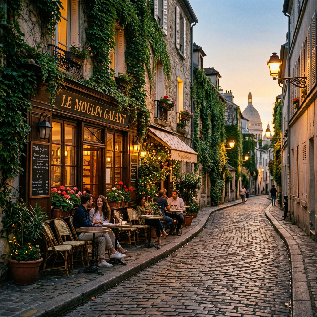15 Most Beautiful Paris Streets That Feel Like a Movie 2 The winding, romantic streets of Montmartre feel like a scene from a classic French film.