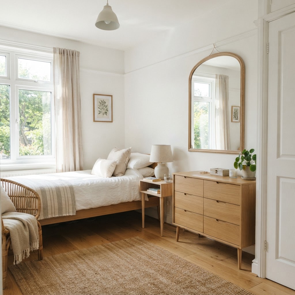 Using light colors and mirrors creates an instant illusion of extra space.