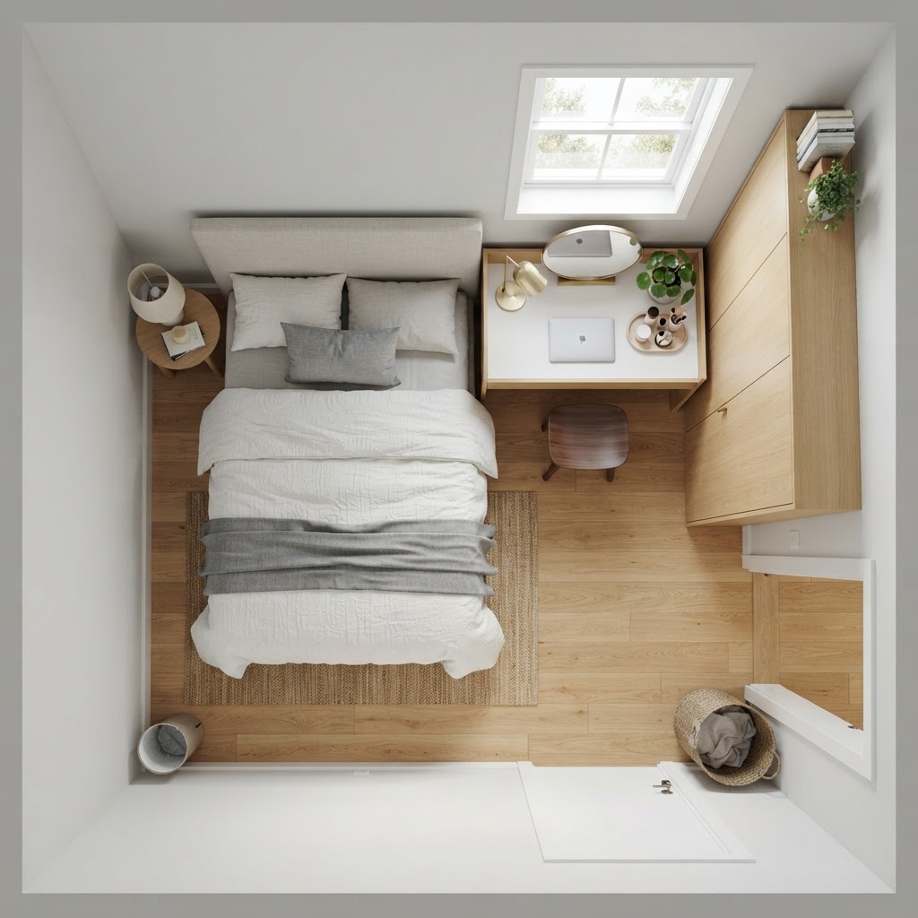 Multi-functional furniture is essential for small spaces.