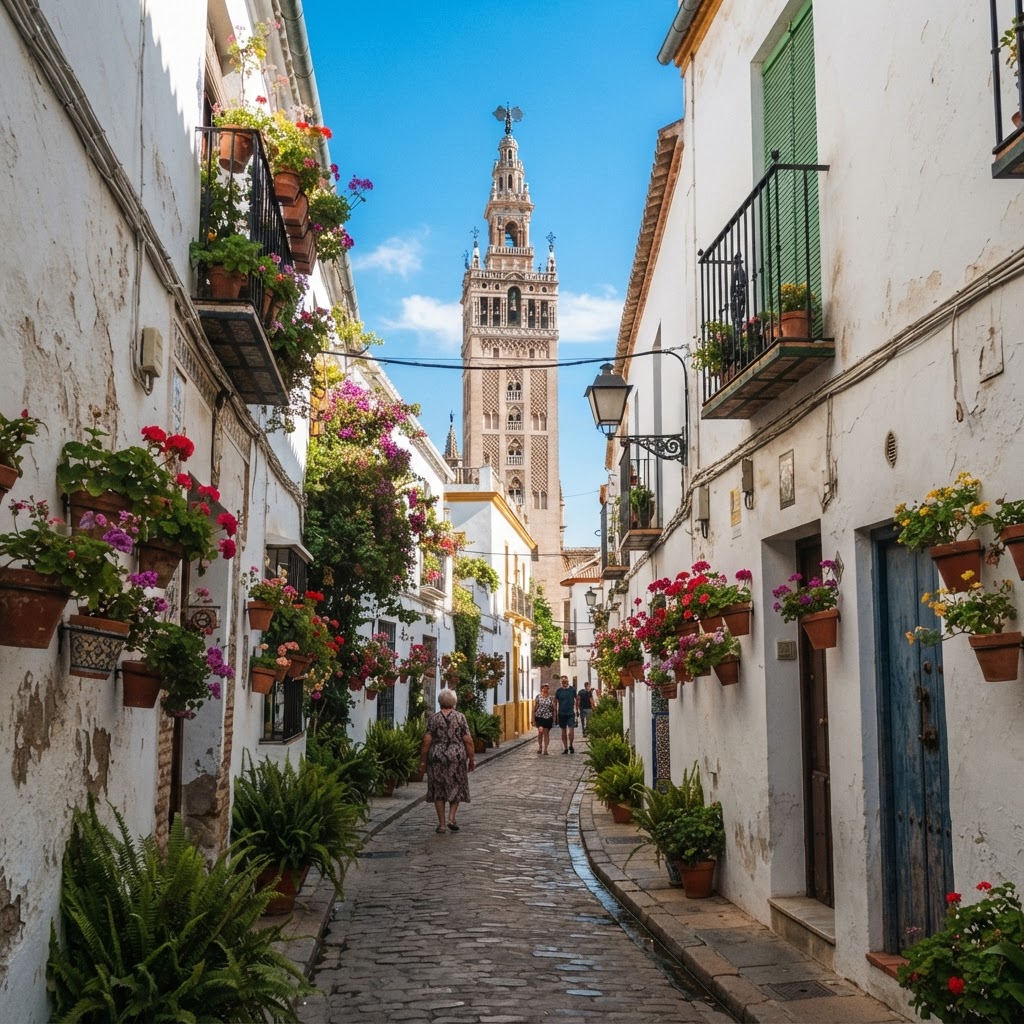The charming, winding streets of Santa Cruz.
