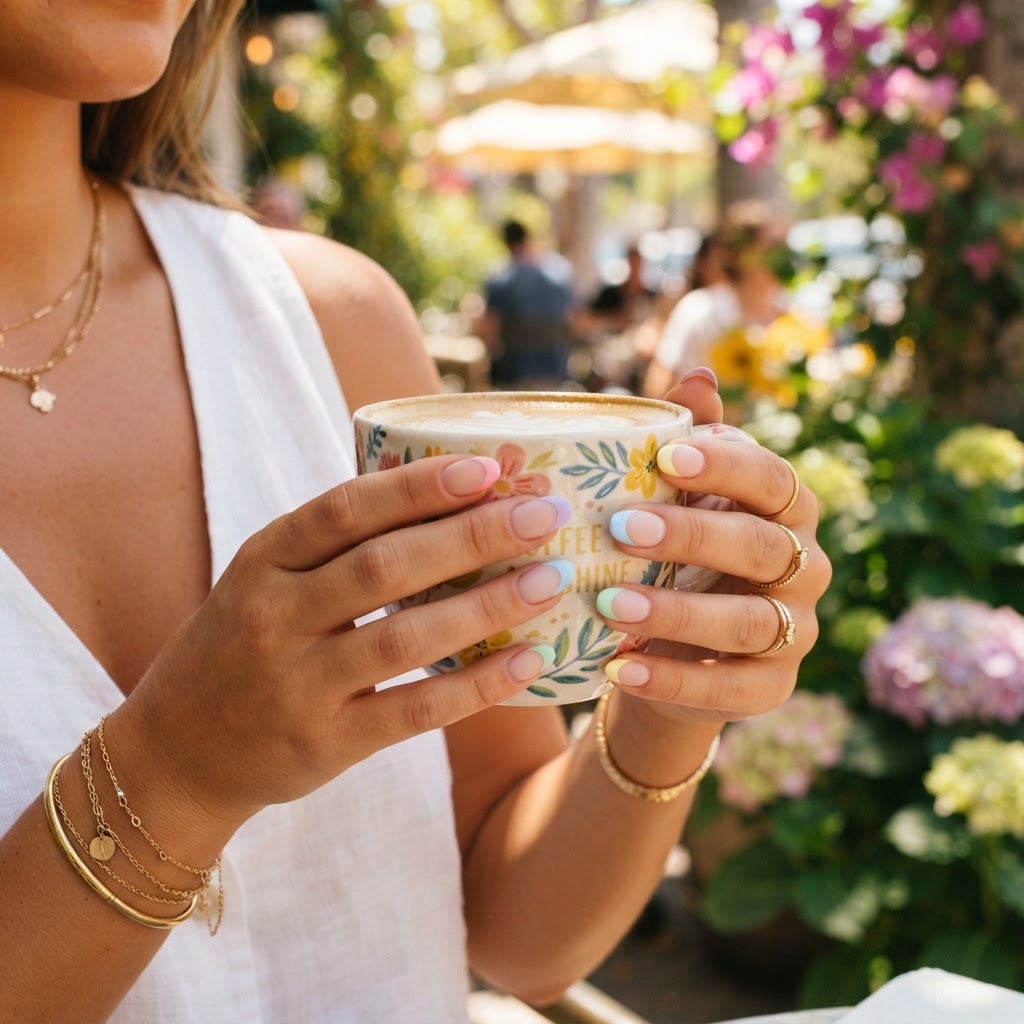 Versatile and trendy French tips are the ultimate accessory for any look.