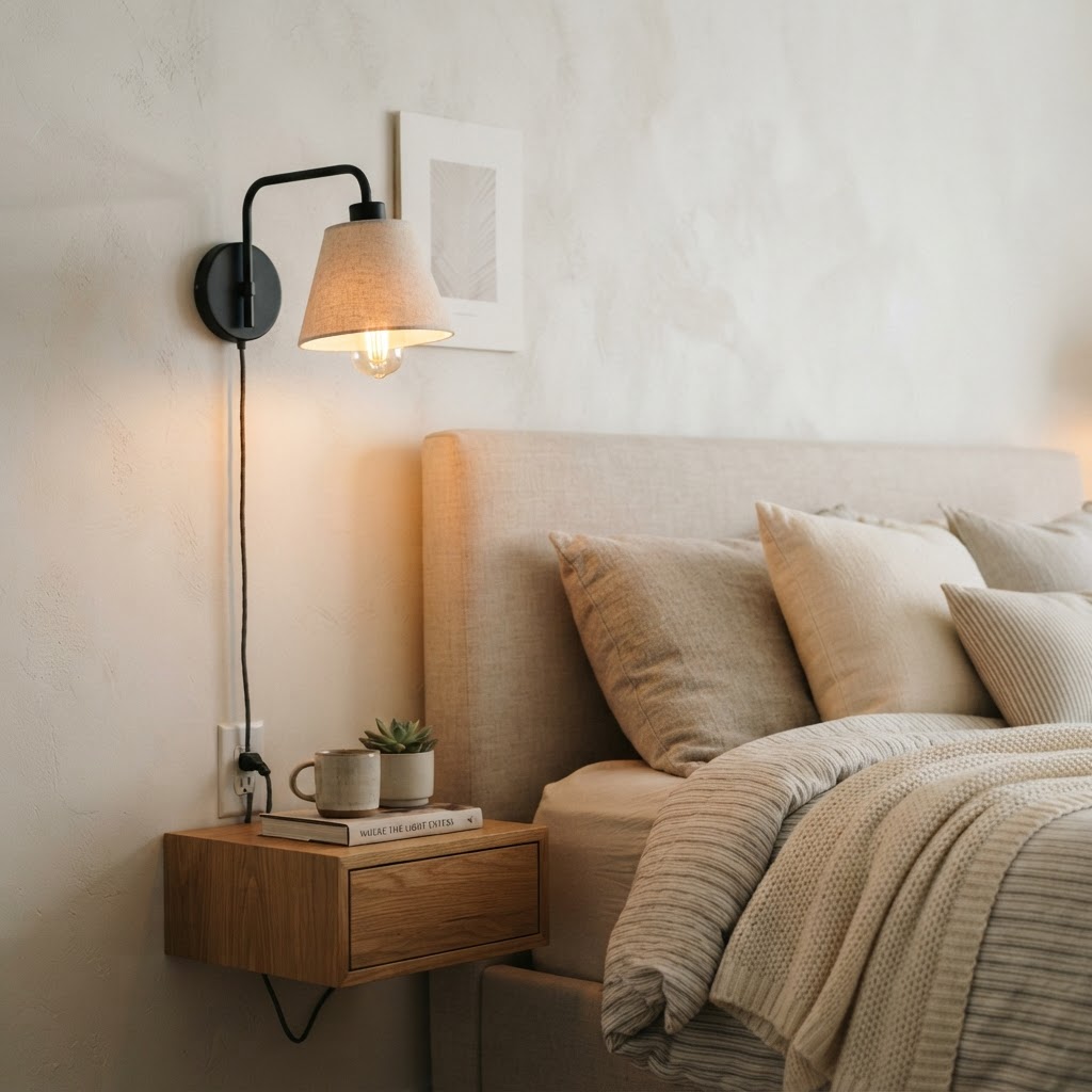 Plug-in sconces offer a high-end look without any electrical work.