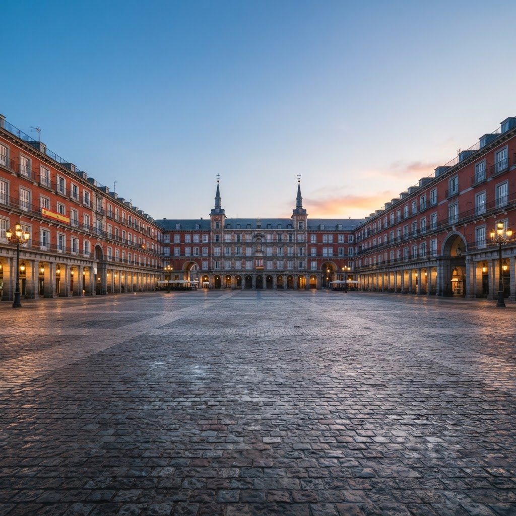 The grandeur of the Plaza Mayor stands as the heart of Madrid's historic center.