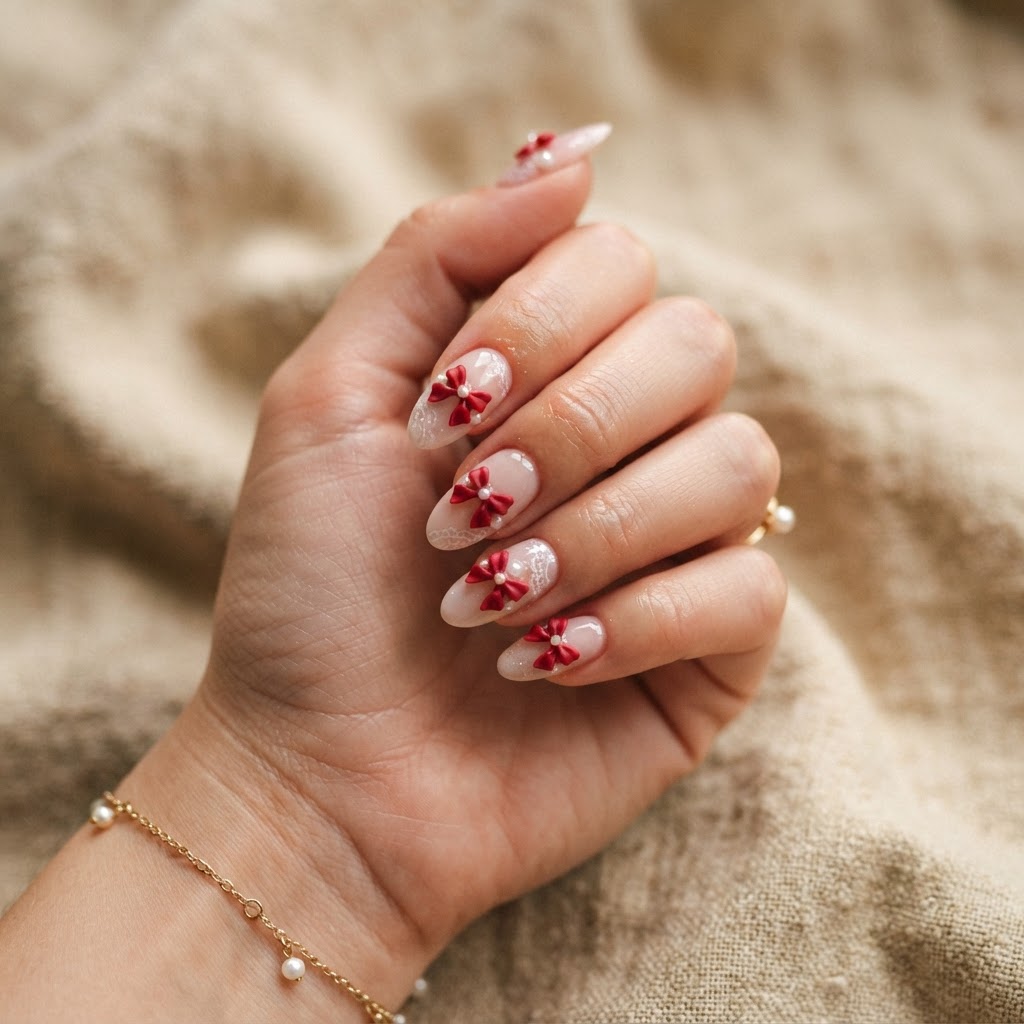 Coquette aesthetic nails that are perfect for any season.