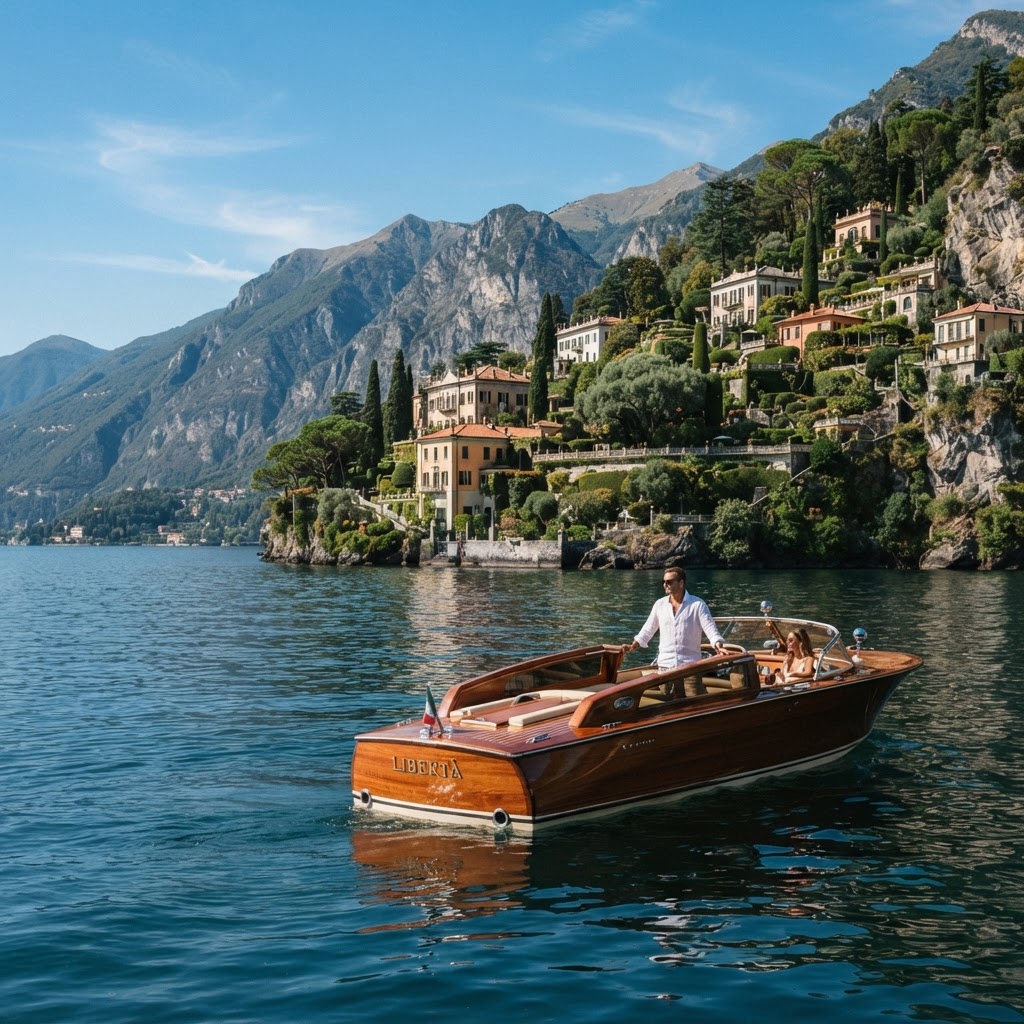 The best perspective of the villas is from the water.