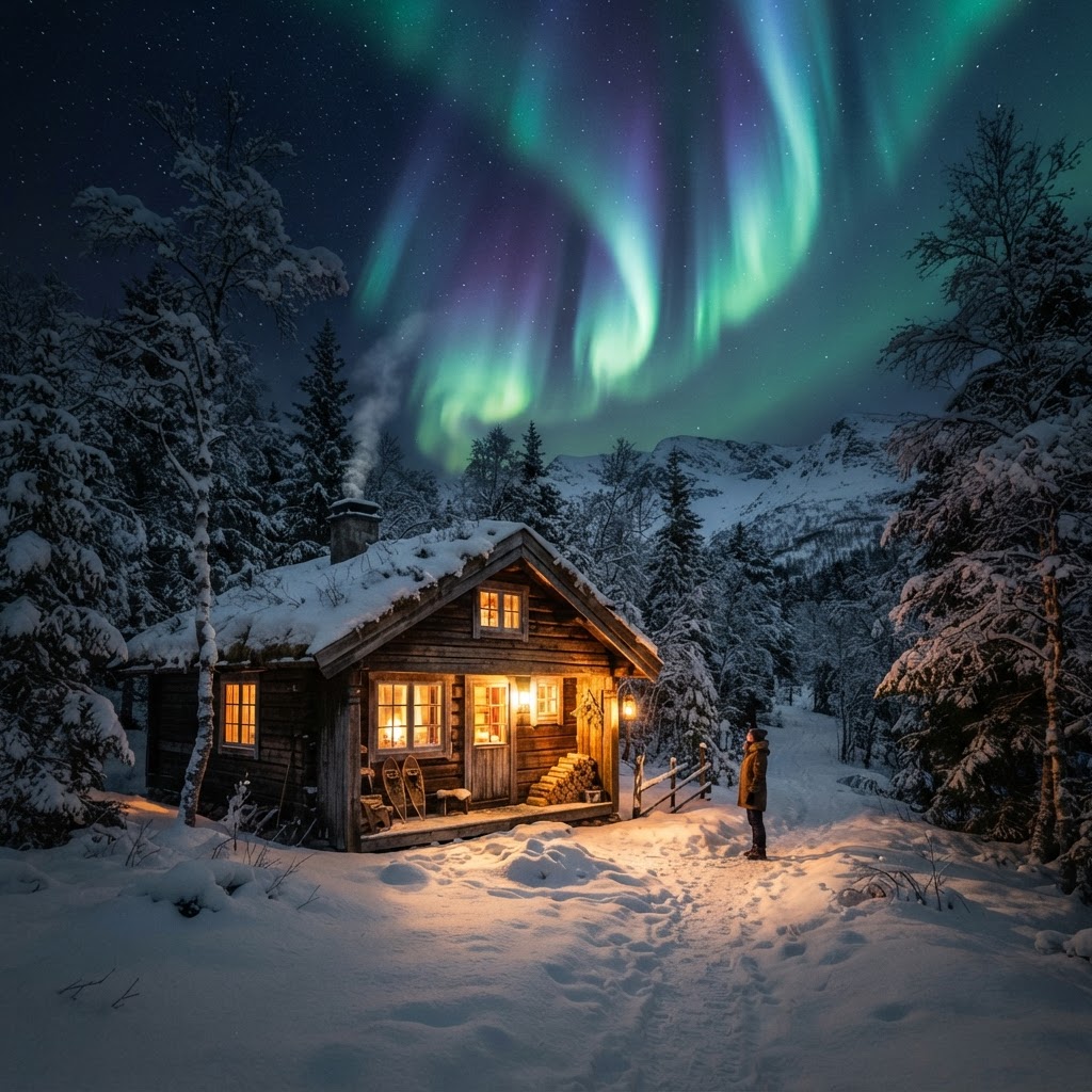 Chasing the Aurora in Tromsø: A Complete Guide 4 A warm shelter under the vast Arctic sky.