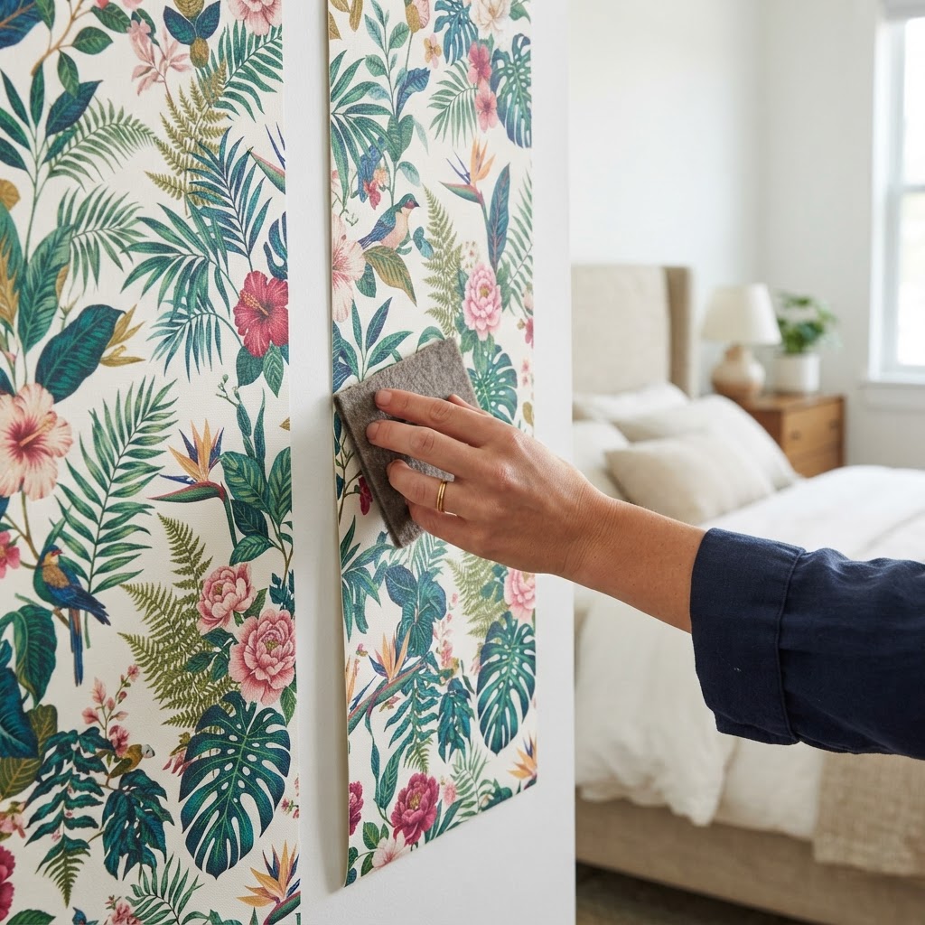 Removable wallpaper is a game-changer for adding personality to rental walls.