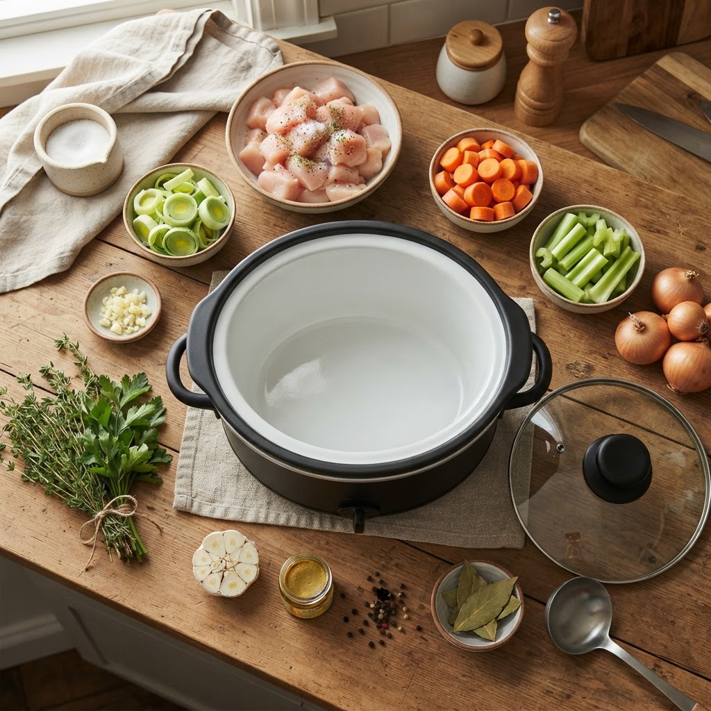 Fresh ingredients ready for your next soup project.