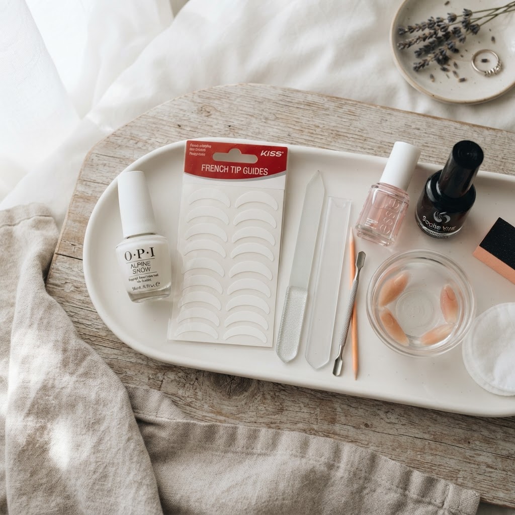 Essential tools to master your at-home DIY French manicure.