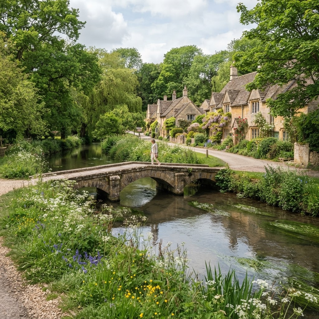 Pretty Places in the Cotswolds for a Romantic Day Out 3 The quiet stone bridges of Lower Slaughter offer a serene escape.