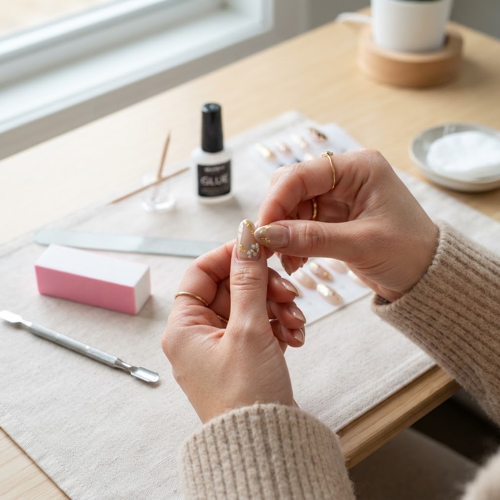 Follow these steps in our press on nails tutorials for a flawless application.