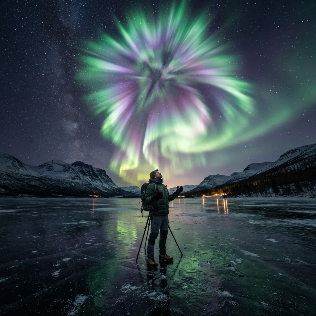 Standing beneath the aurora corona creates an unforgettable, immersive experience.