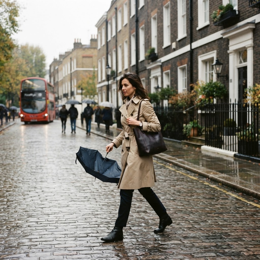 Classic, timeless fashion in the elegant streets of Chelsea.