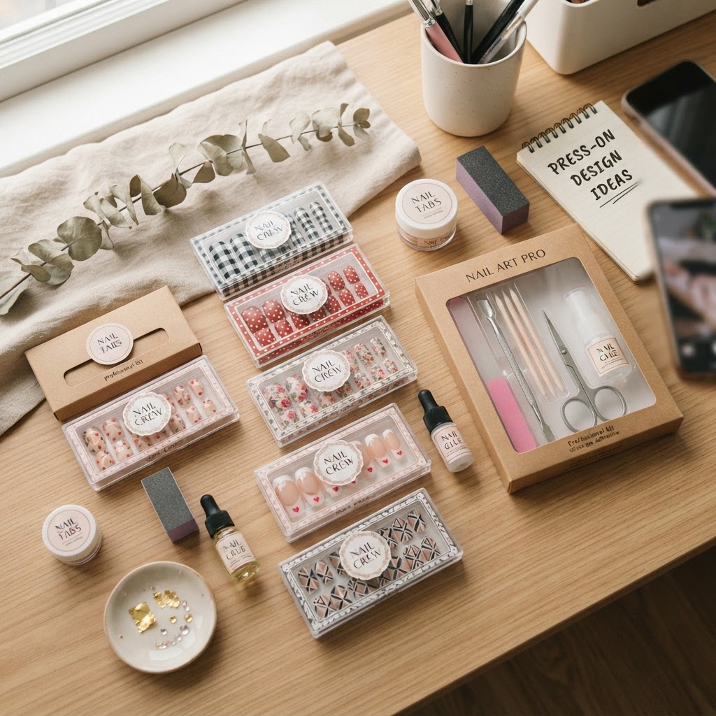 Essential tools and designs for your DIY press-on collection.