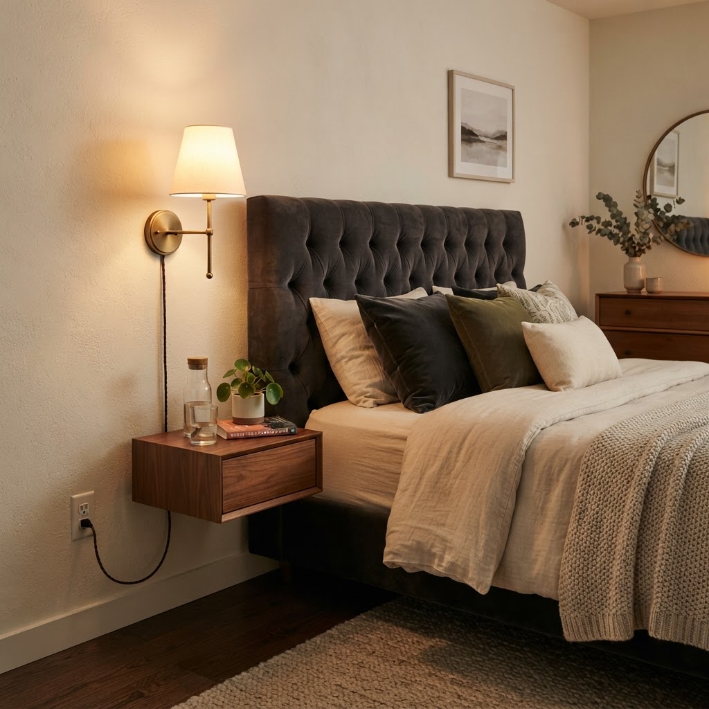 Plug-in sconces offer a high-end look without the need for expensive electrical work.
