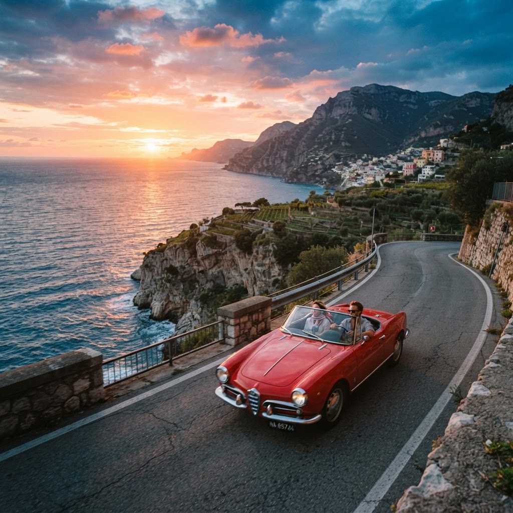 Driving the winding roads of the Amalfi Coast is an unforgettable experience.