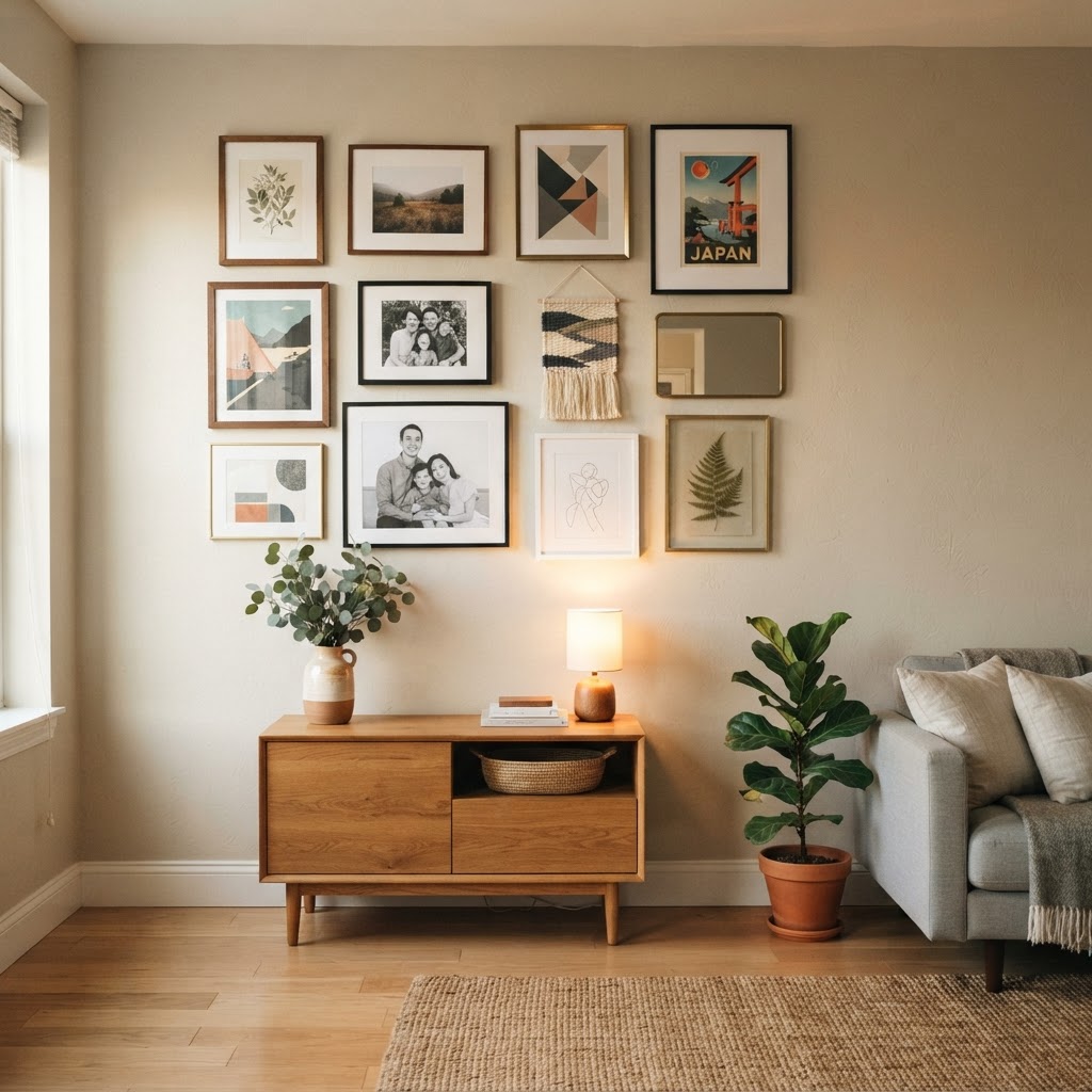Gallery walls add life and personality to your rental.