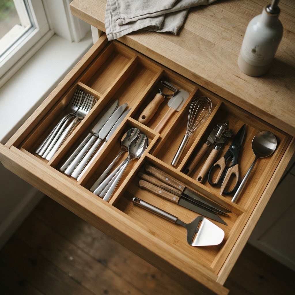 Optimized drawer organization.