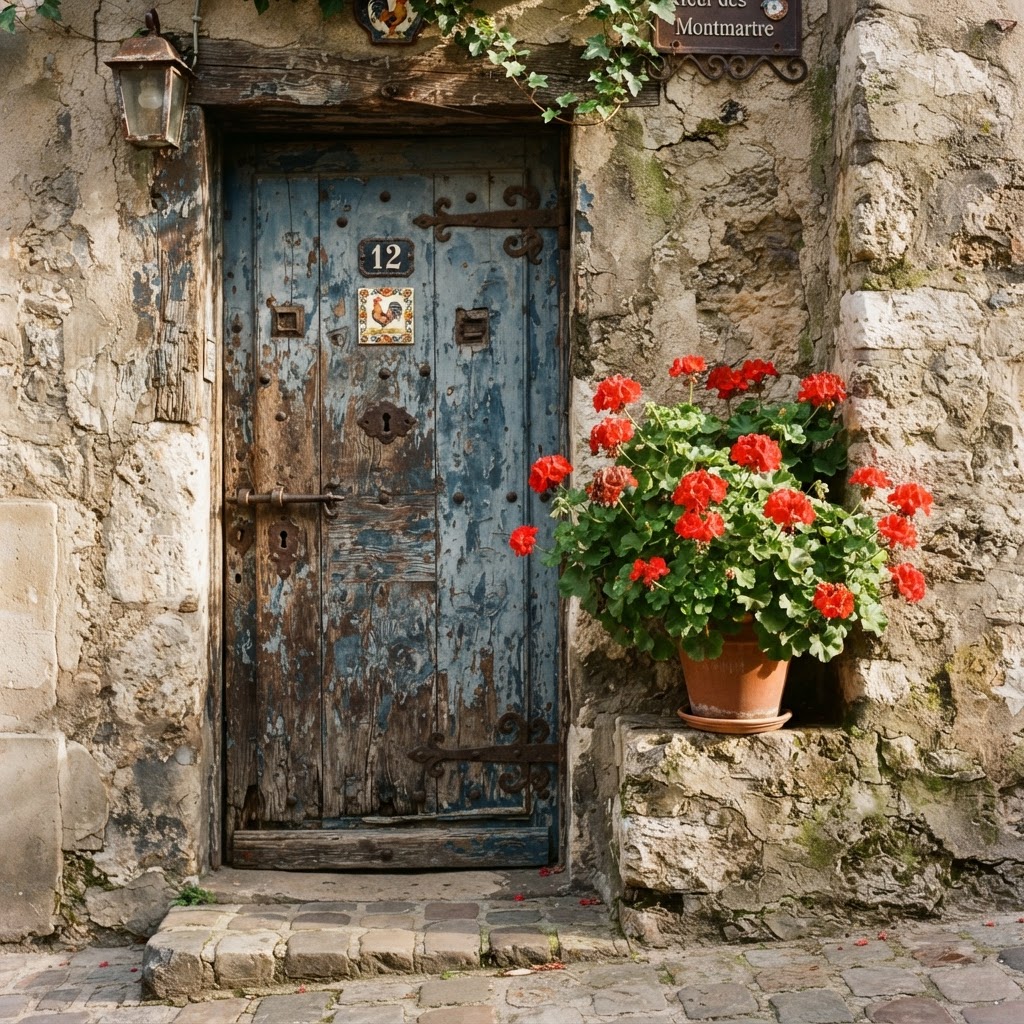 Rustic details found on every corner in Montmartre.