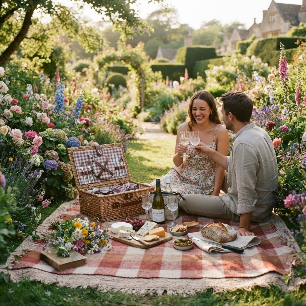 Pretty Places in the Cotswolds for a Romantic Day Out 4 A romantic garden picnic is the perfect way to enjoy a slow afternoon.