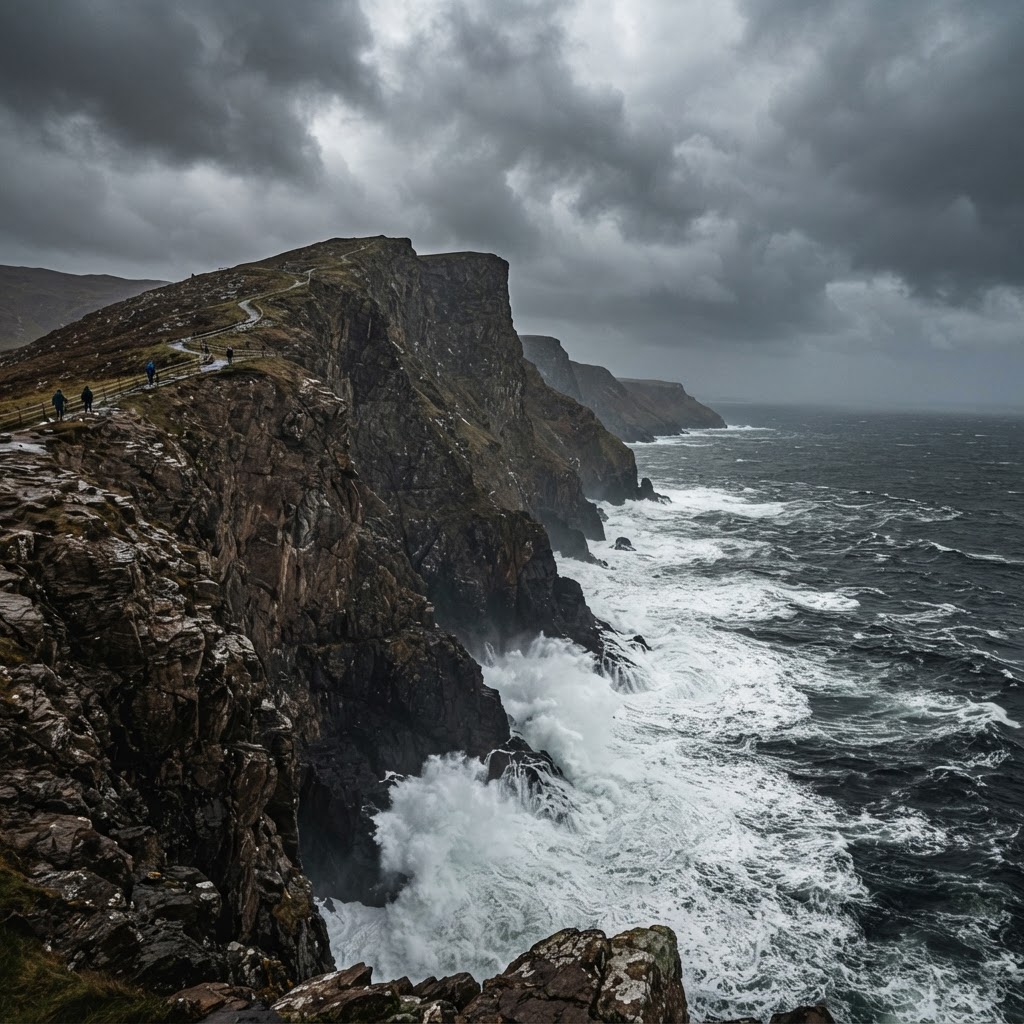 The imposing verticality of Slieve League makes it a top choice for dramatic, atmospheric Irish travel.
