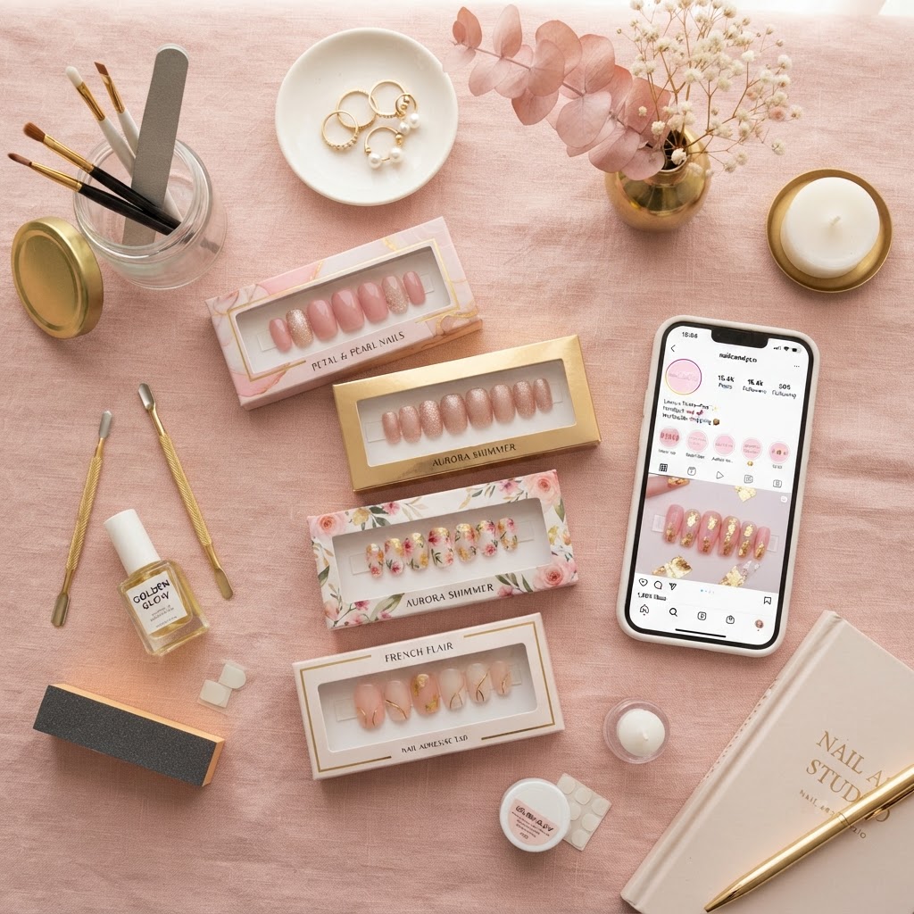 A creative nail aesthetic layout for inspiration.