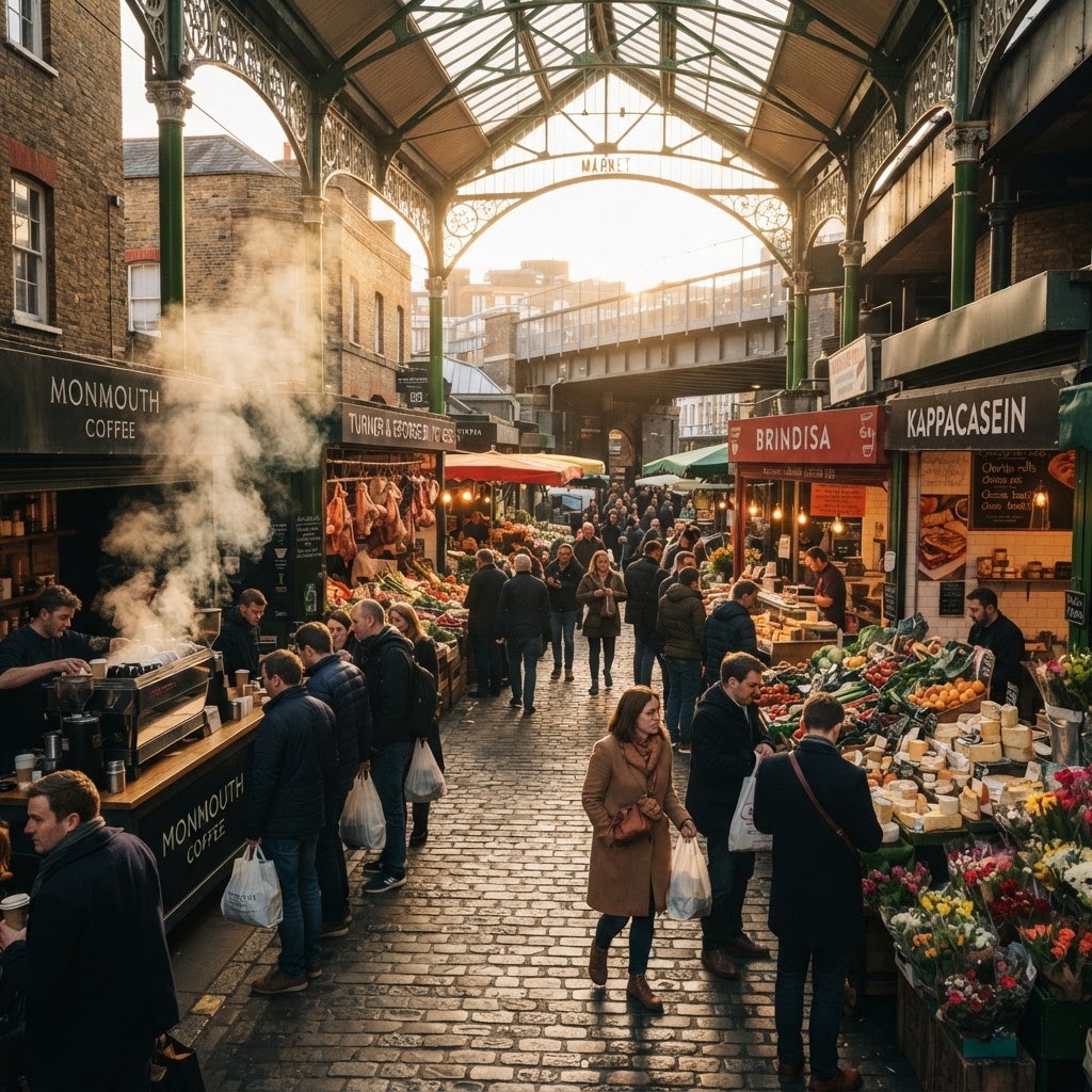 Borough Market at sunrise.