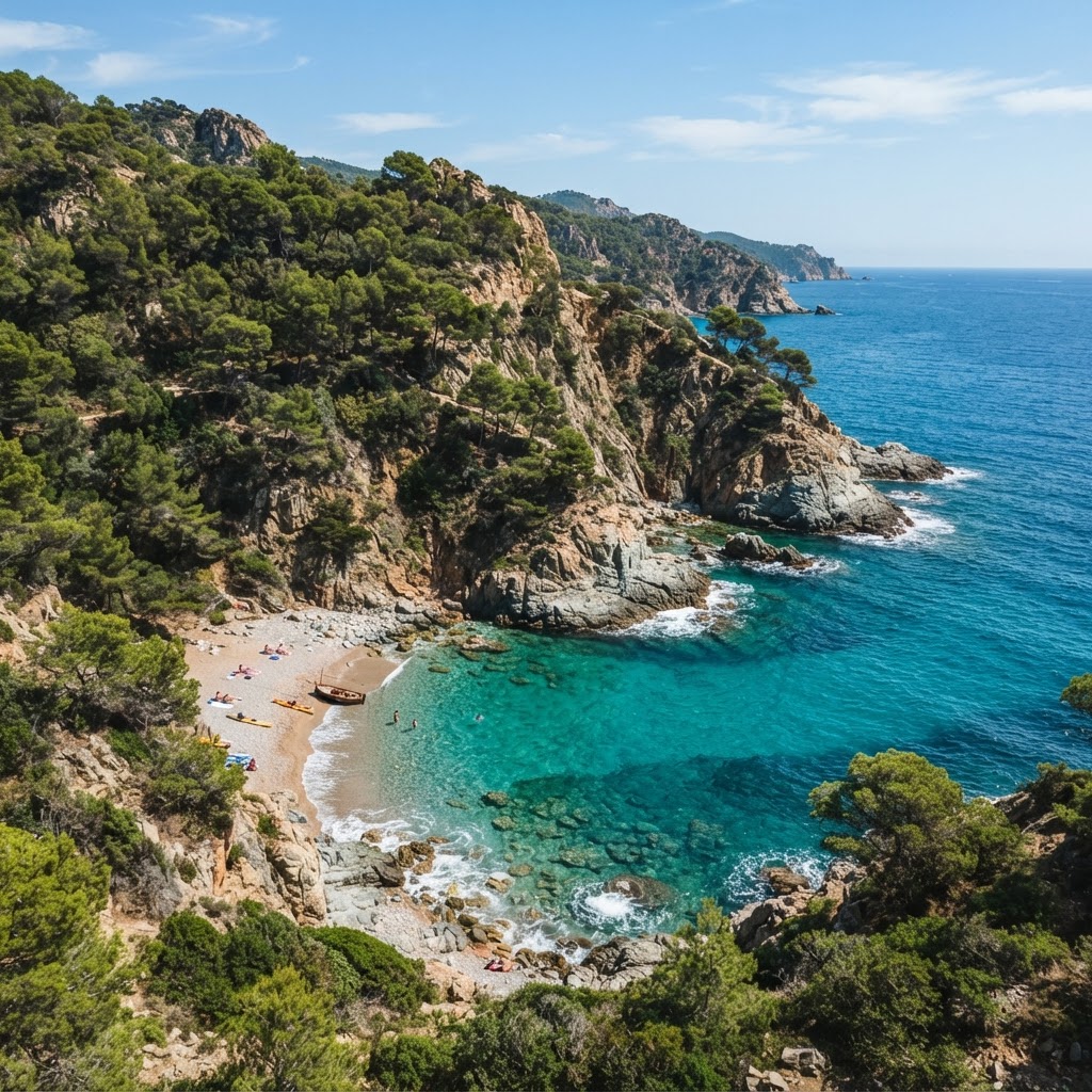The serene and rugged beauty of the Costa Brava coastline.