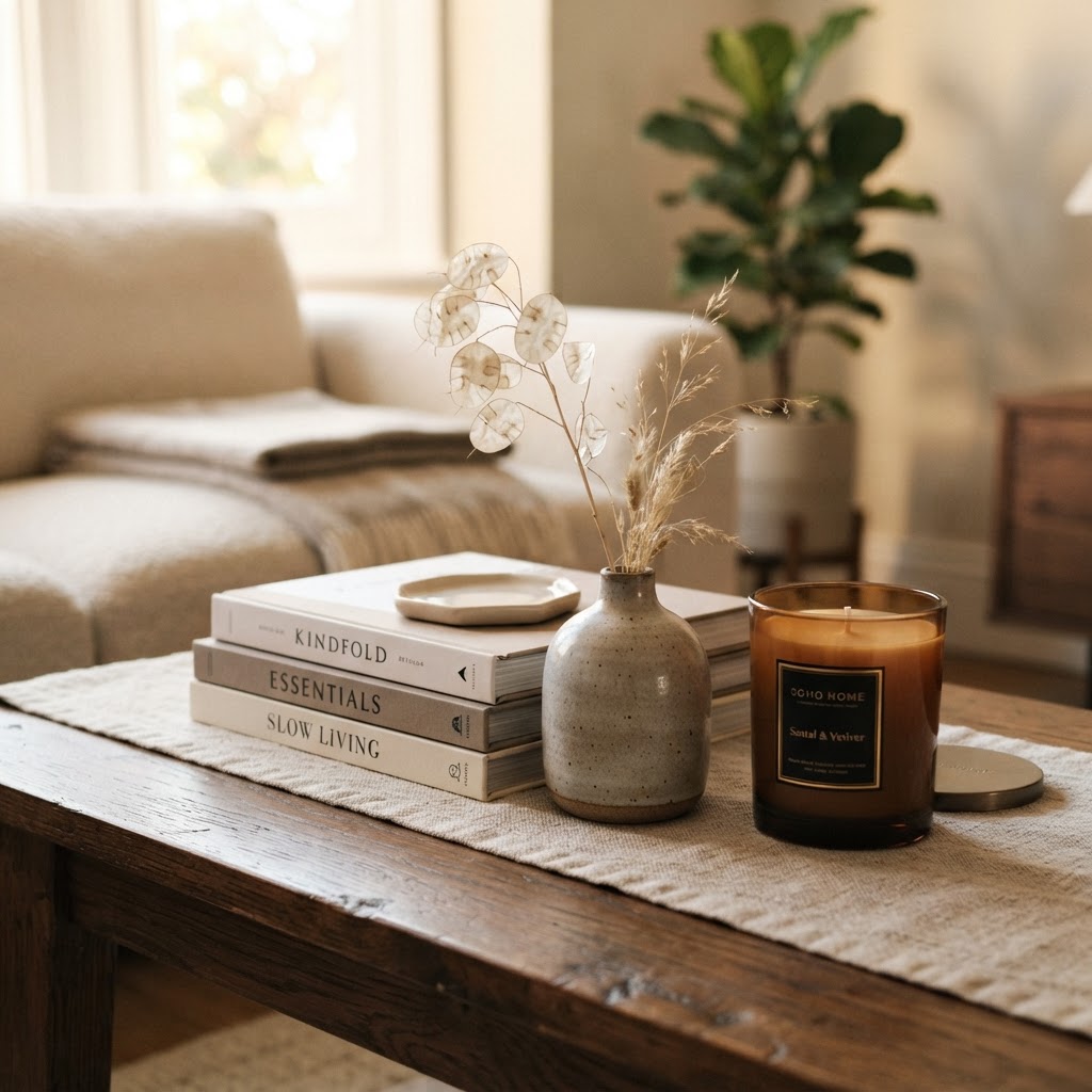 The 'rule of three' makes styling surfaces look professionally curated.