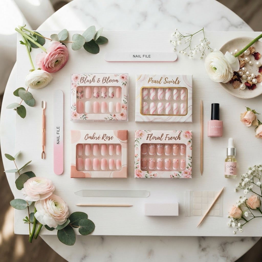 Essential kit for achieving a professional diy manicure at home.