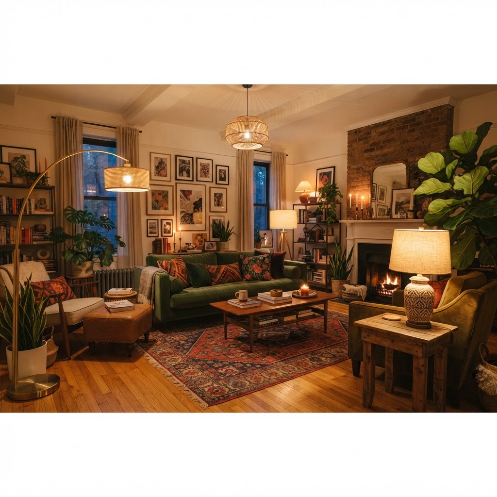 Layered lighting creates a balanced and inviting home environment.
