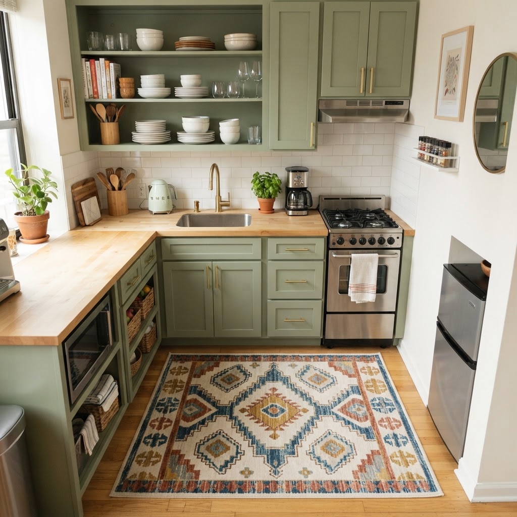 Simple hardware swaps make a huge difference in rental kitchens.