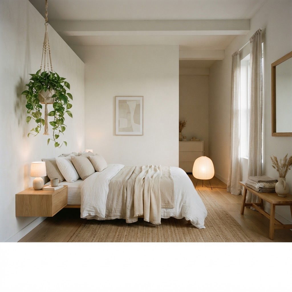 A neutral, clutter-free palette promotes a calm and modern environment.