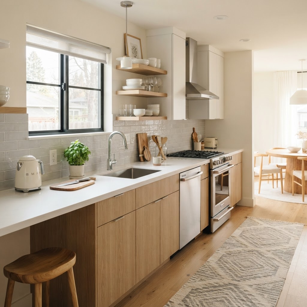 A clean, updated backsplash makes a world of difference.