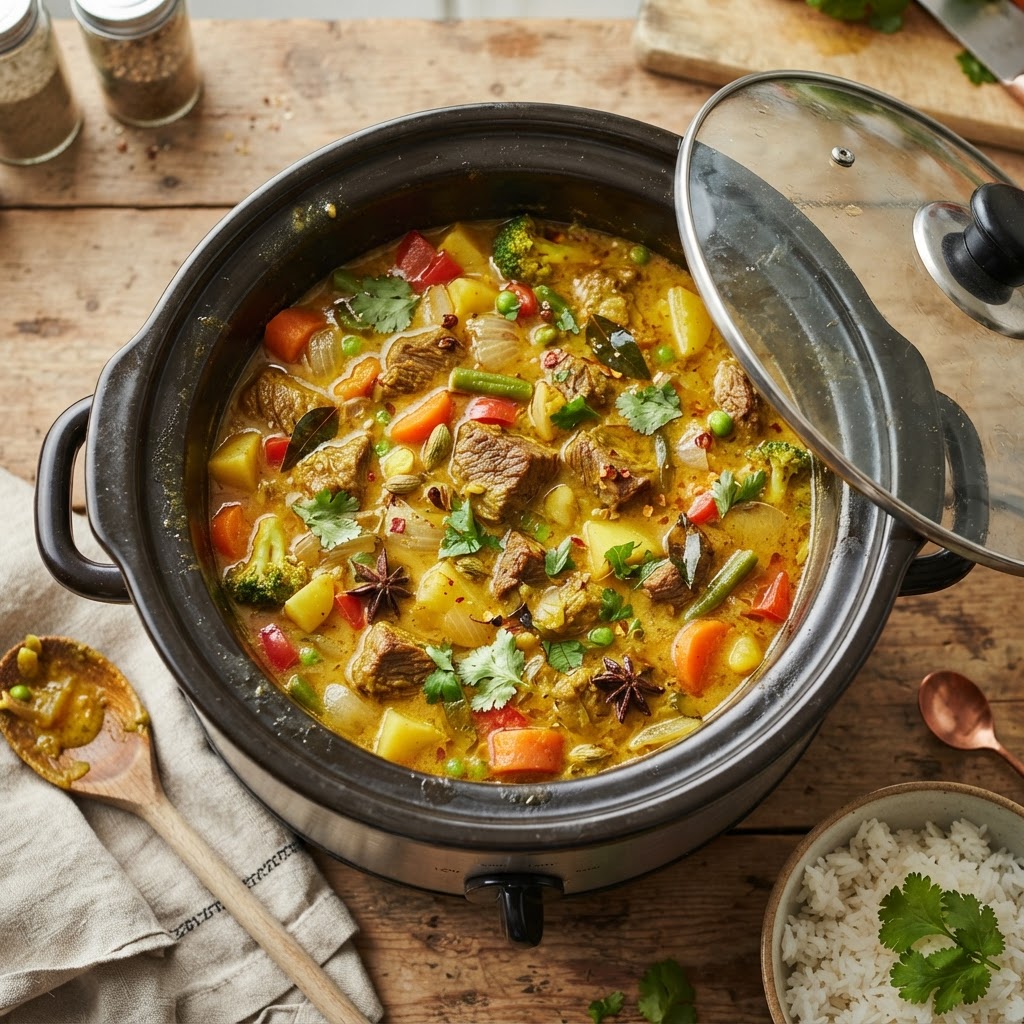 The slow cooker makes achieving tender beef and deep flavors incredibly easy.