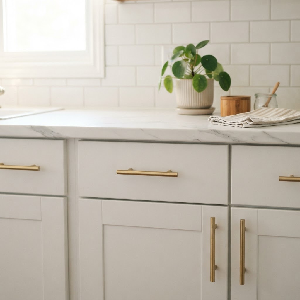 Swapping cabinet hardware is a simple, reversible upgrade that changes your kitchen's entire aesthetic.