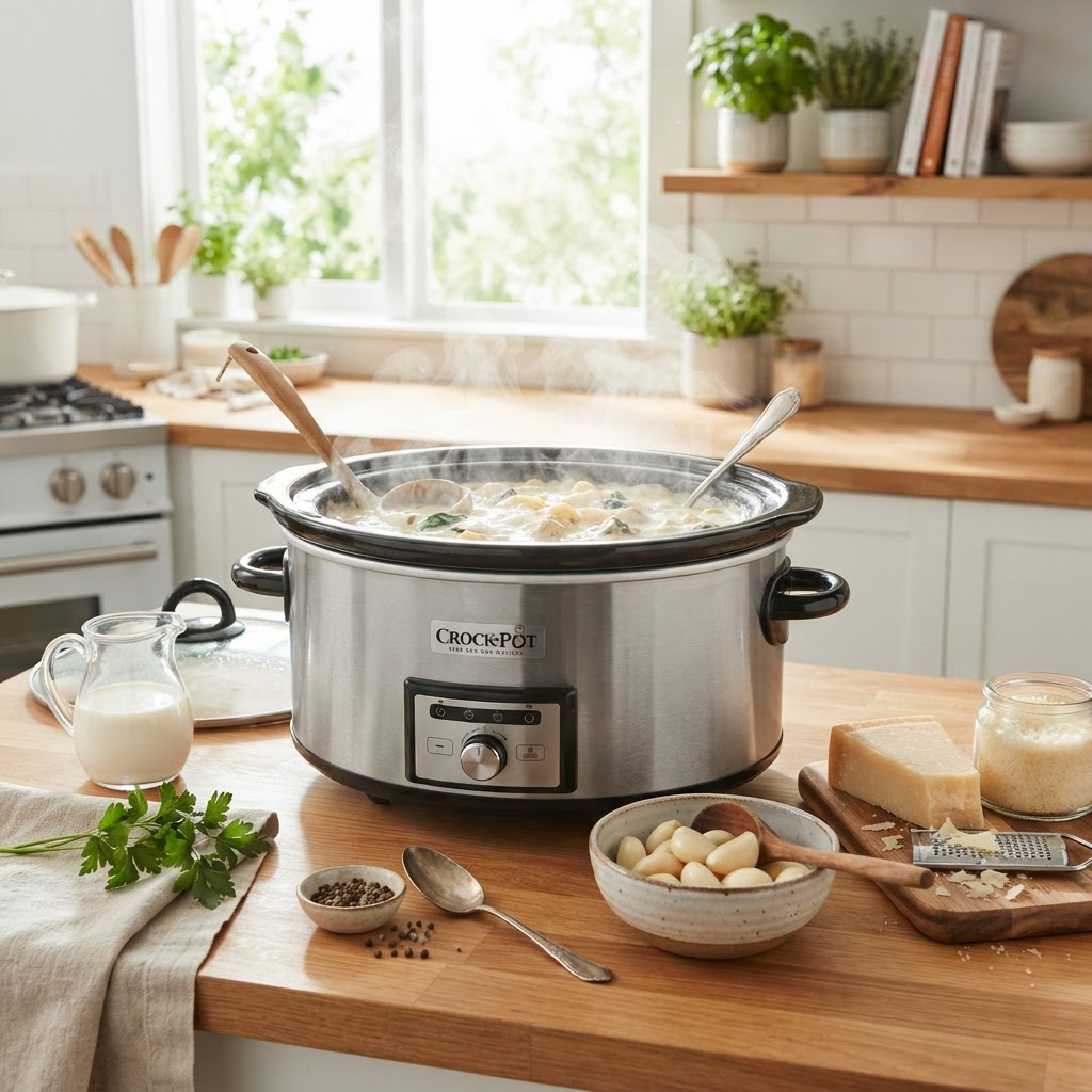 Fresh ingredients used to create this simple slow cooker meal.