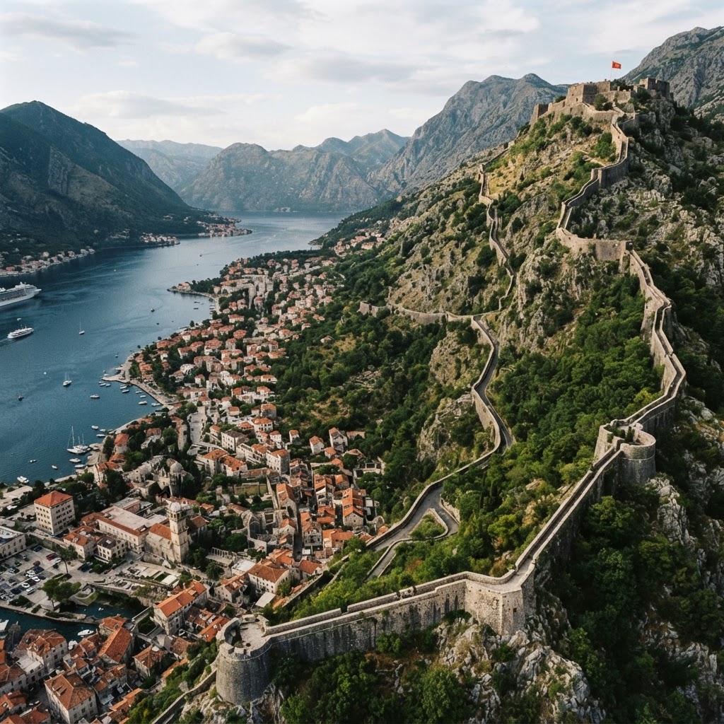 The dramatic medieval landscape of Kotor.