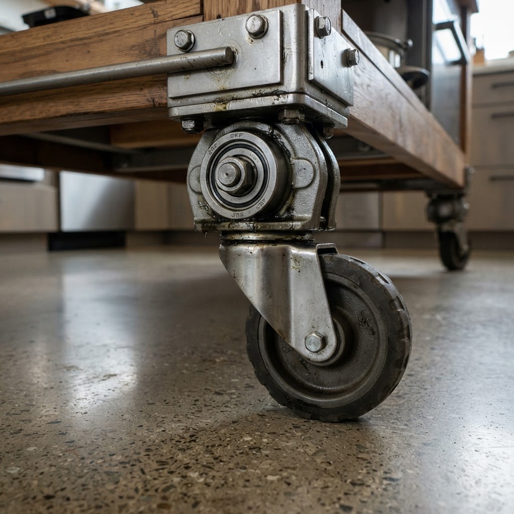 The pivot mechanism is the heart of a space-saving island.