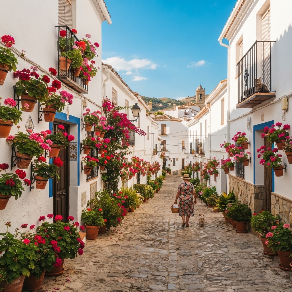The iconic whitewashed architecture of Andalusia.