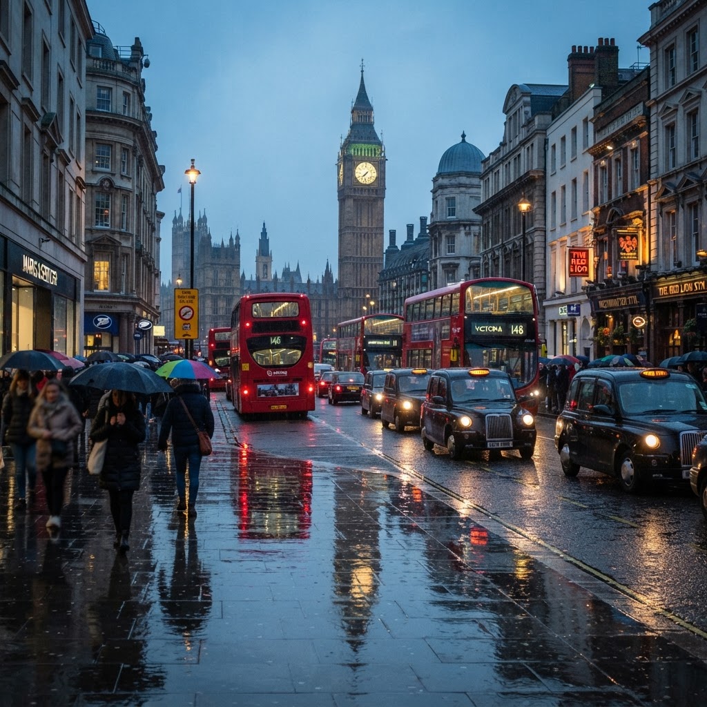 The energetic and historic pulse of London life.