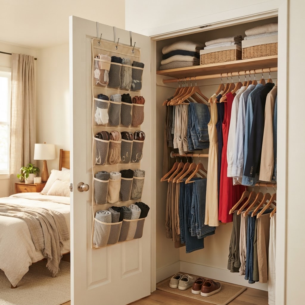 Utilize vertical storage to keep your small space clutter-free and organized.