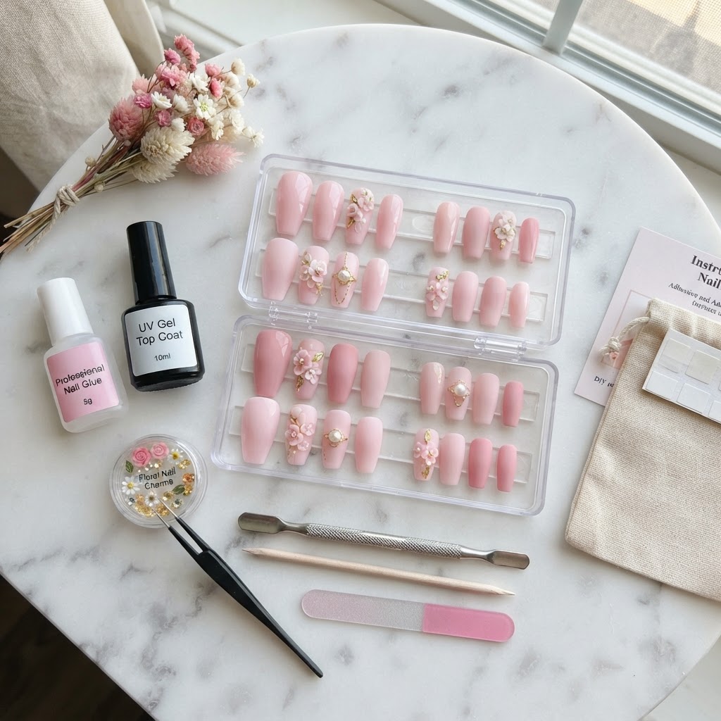 Preparing your own press-on manicure is easy with the right tools and a creative mindset.