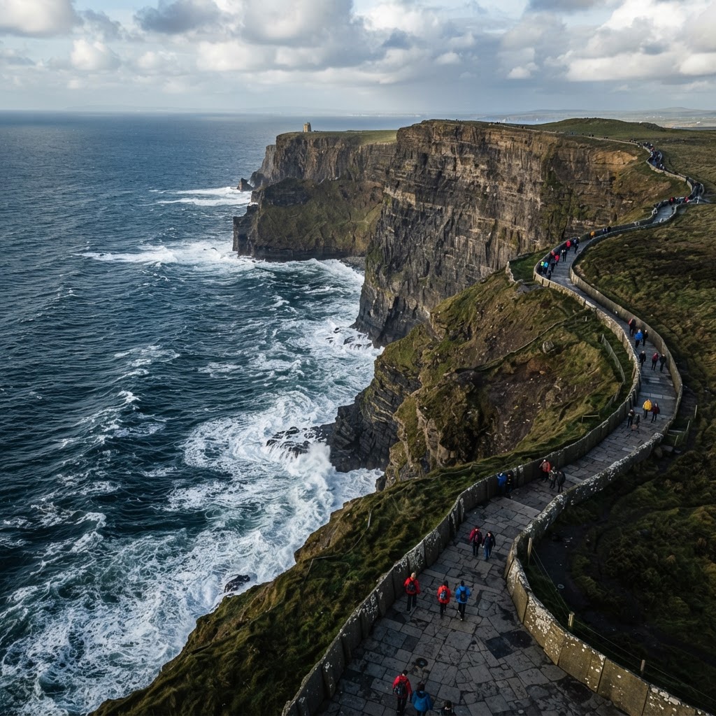 The breathtaking Cliffs of Moher on the Wild Atlantic Way.