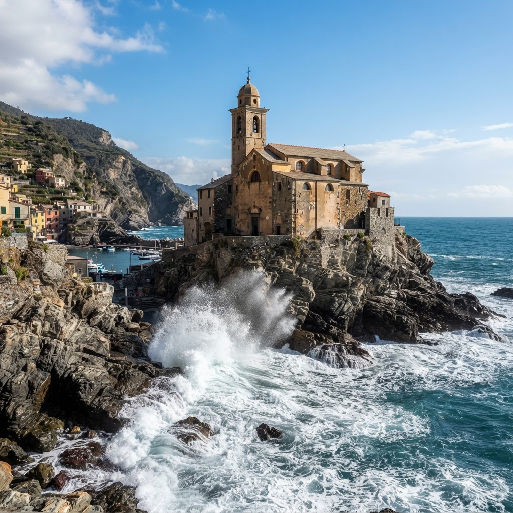 Tellaro: Italy’s Secret Riviera Town Revealed 4 The historic Chiesa di San Giorgio, standing as a sentinel on the rocky edge of Tellaro.